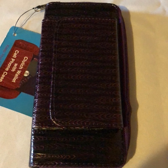 NWT Clutch Wallet with Cell Phone Case Purple - Picture 2 of 2